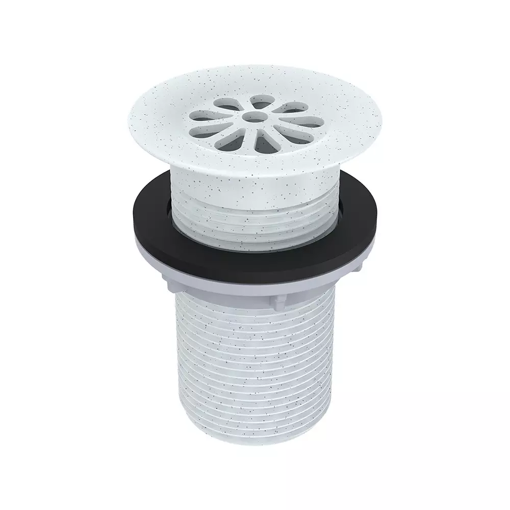 RN Full Thread Waste Coupling 85 mm Diameter Marble PTMT for Bathroom & Toilets, RNACC18C65