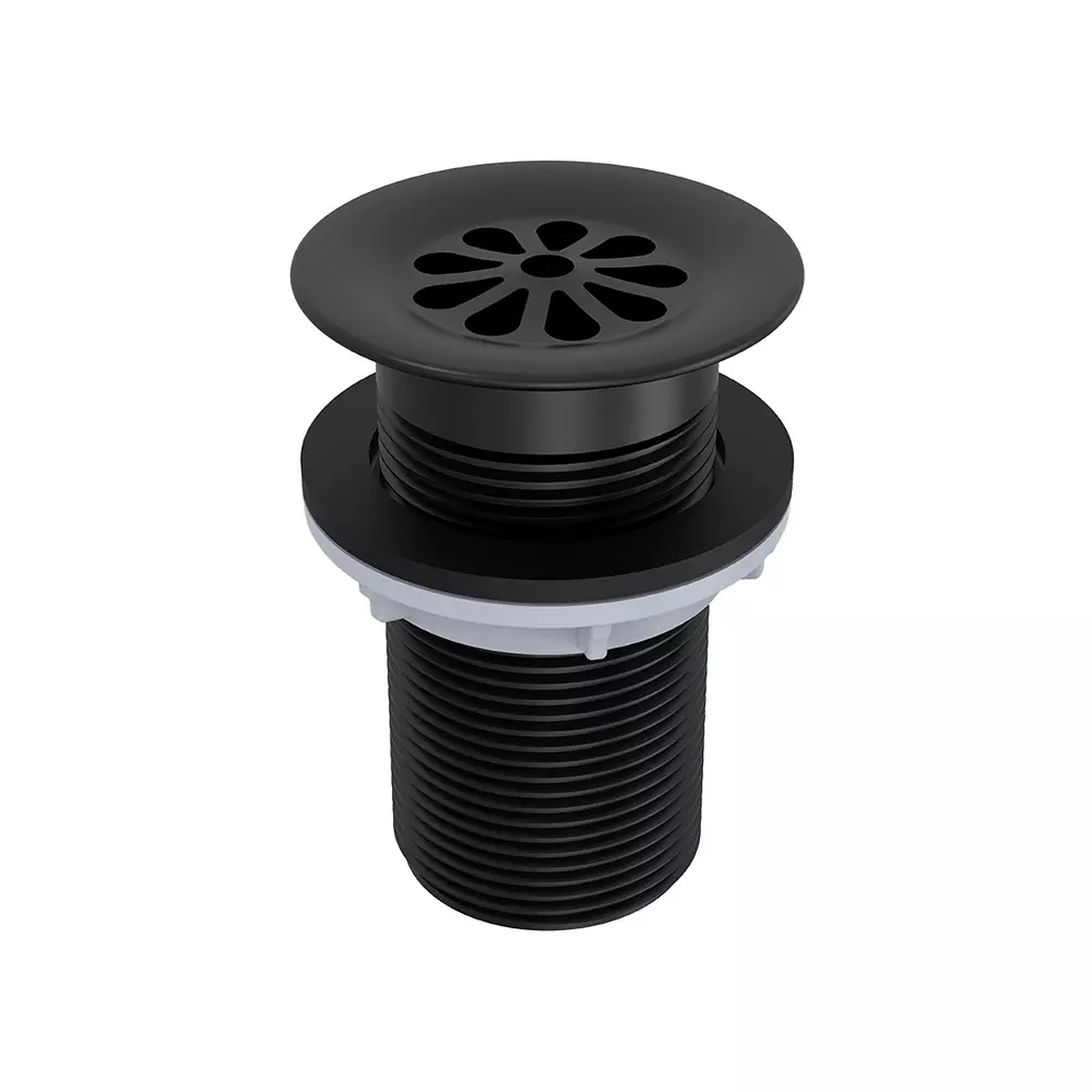 RN Full Thread Waste Coupling 85 mm Diameter Black PTMT for Bathroom & Toilets, RNACC28N65