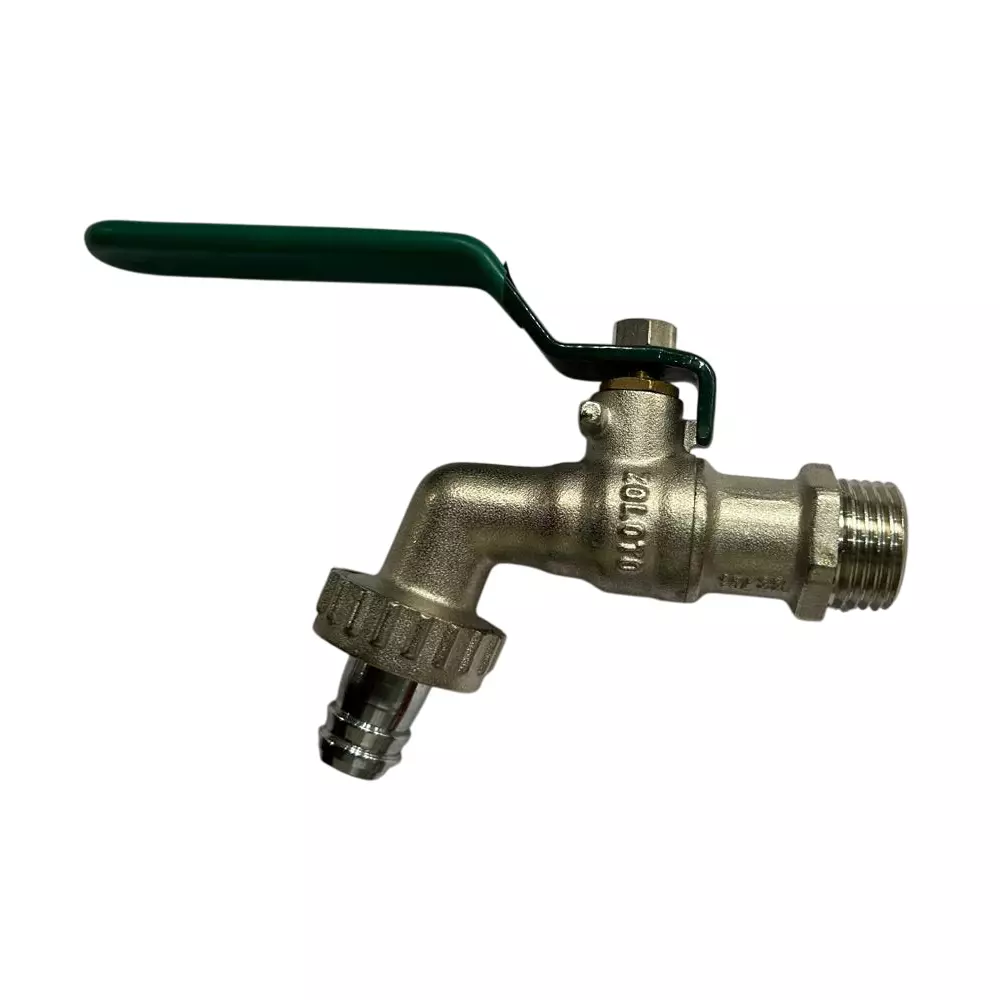 Zoloto 15 mm Brass Ball Bib Cock With Hose Union 1024A