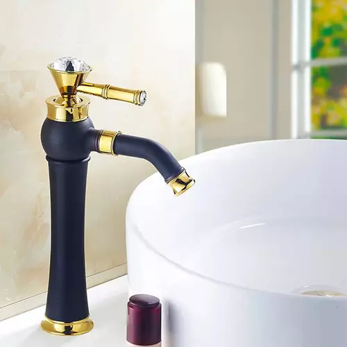 Aquieen Luxury Black Gold Brass & Copper Basin Mixer Tap, AQN 355