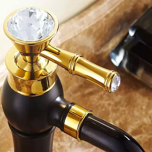 Aquieen Luxury Black Gold Brass & Copper Basin Mixer Tap, AQN 355