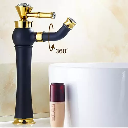 Aquieen Luxury Black Gold Brass & Copper Basin Mixer Tap, AQN 355