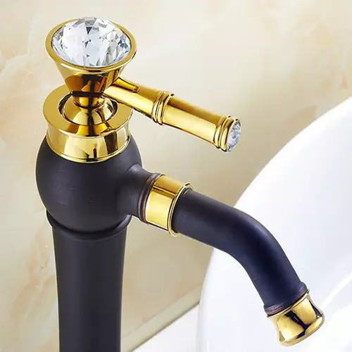 Aquieen Luxury Black Gold Brass & Copper Basin Mixer Tap, AQN 355
