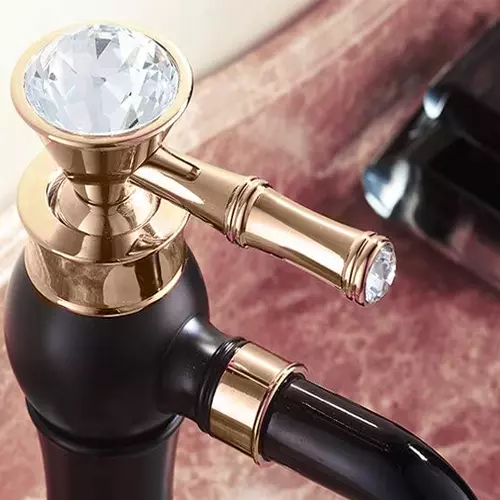 Aquieen Luxury Black Gold Brass & Copper Basin Mixer Tap, AQN 356