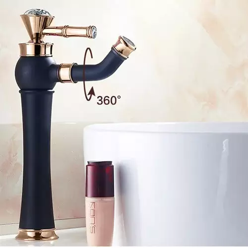 Aquieen Luxury Black Gold Brass & Copper Basin Mixer Tap, AQN 356