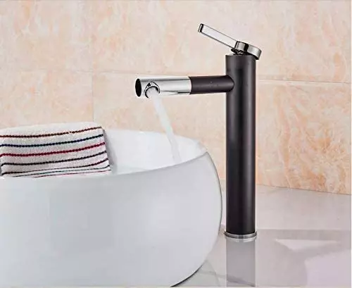 Aquieen Luxury Black Chrome Brass & Copper Basin Mixer Tap, AQN 395