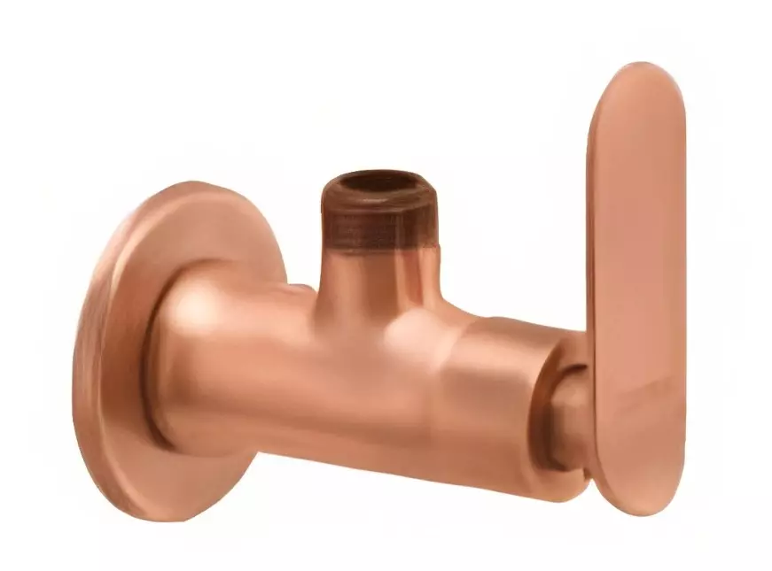 CERA Brooklyn Single Lever Wall Mount Angle Cock with Wall Flange Antique Copper, F1018201AC