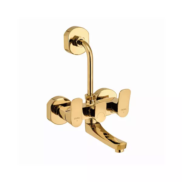 CERA Perla 3 Lever Wall Mount Wall Mixer with 210 mm Long Bend Pipe for Overhead Shower