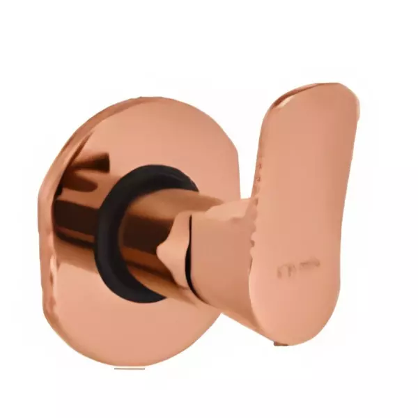 CERA Perla Single Lever Stop Cock Rose Gold for 20 mm Pipe Line with Inner Head, F1012351RG
