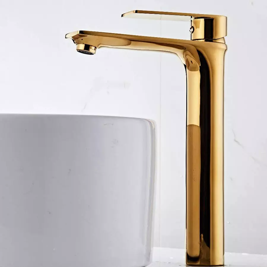 Aquieen Element Pillar Cock Brass Polished Finish French Gold, AQN 123