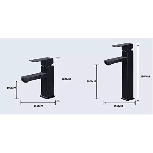 Aquieen Luxury Basin Mixer Tap Brass & Copper Chrome Finish Black, AQN 706