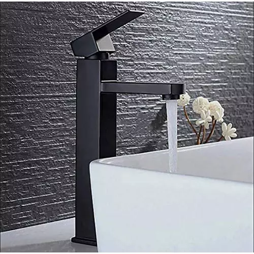 Aquieen Luxury Basin Mixer Tap Brass & Copper Chrome Finish Black, AQN 706