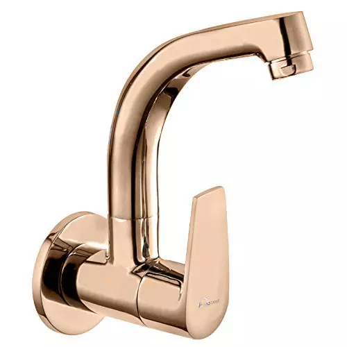 Aquieen Sink Tap Brass with Wall Flange Rose Gold, AQN 730