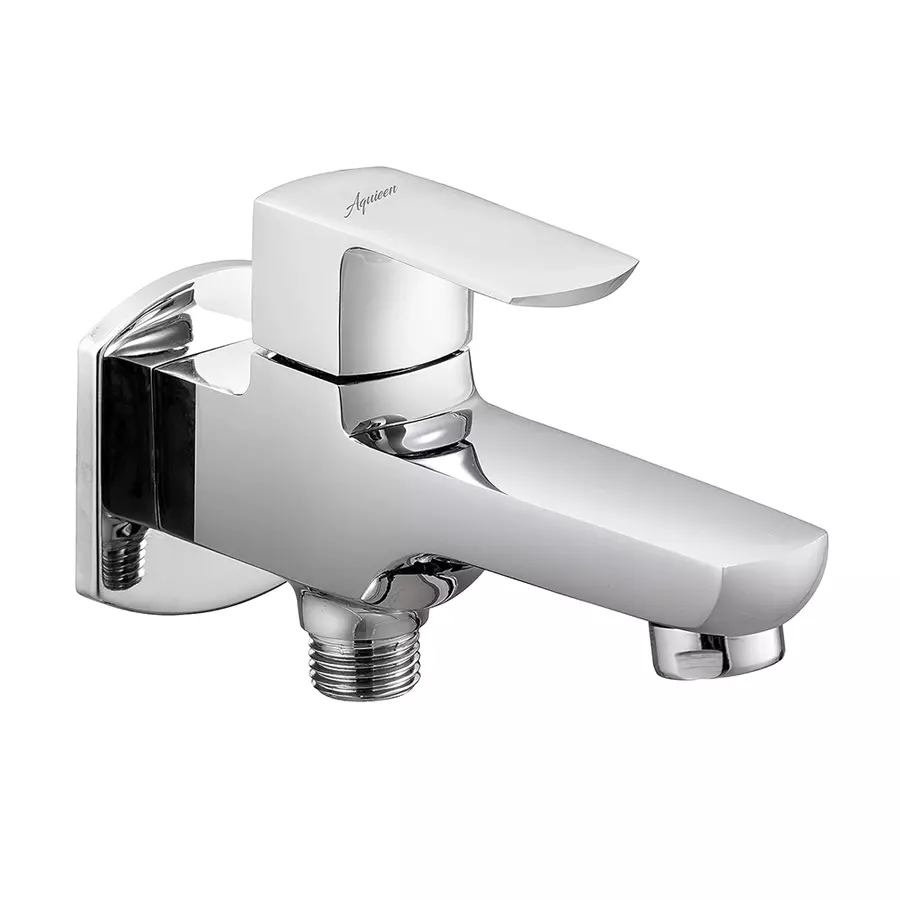 Aquieen Zura Series Bib Cock Brass Body Wall Mount Chrome Finish