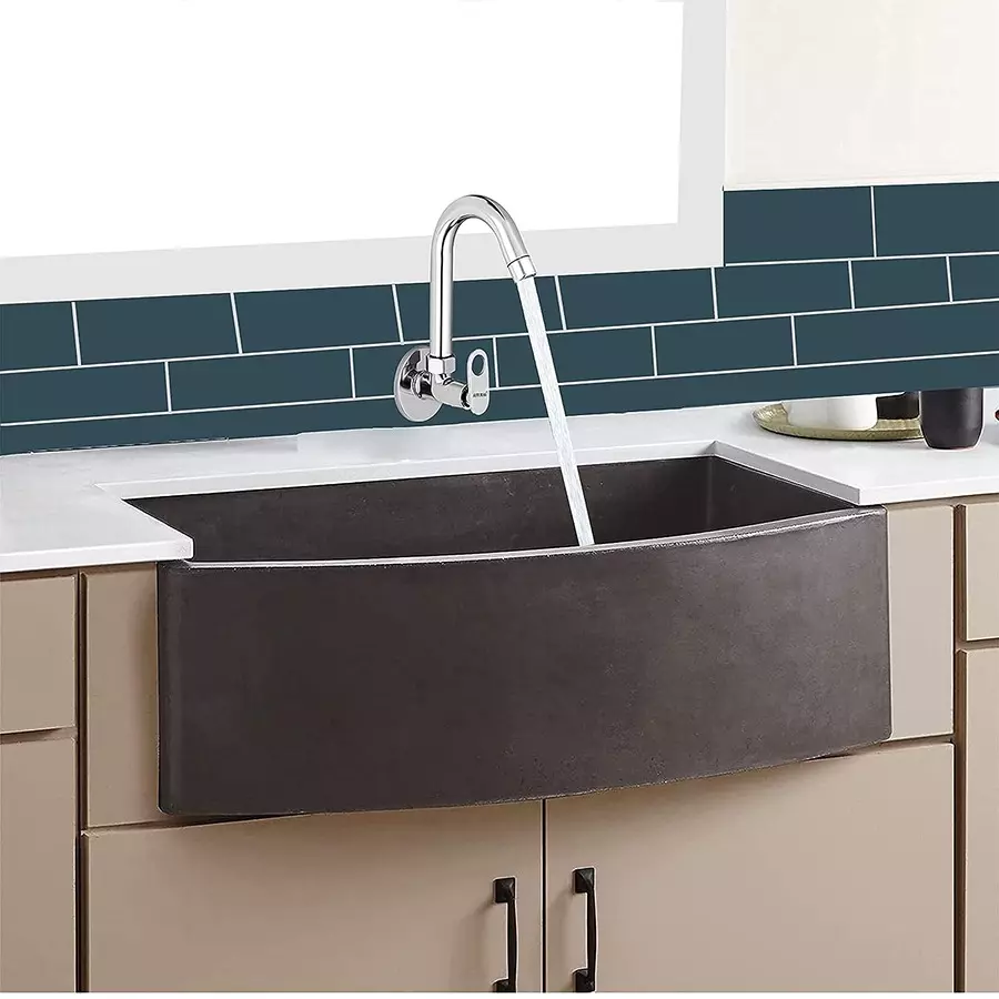 ALTURAS Max Brass Sink Cock Tap for Bathroom/Kitchen Pillar Tap (Set of 2)