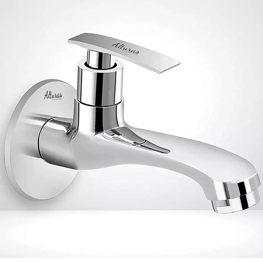 ALTURAS Brass Passion Long Body Tap for Bathroom, Water Tap Chrome Finish (Set of 4)