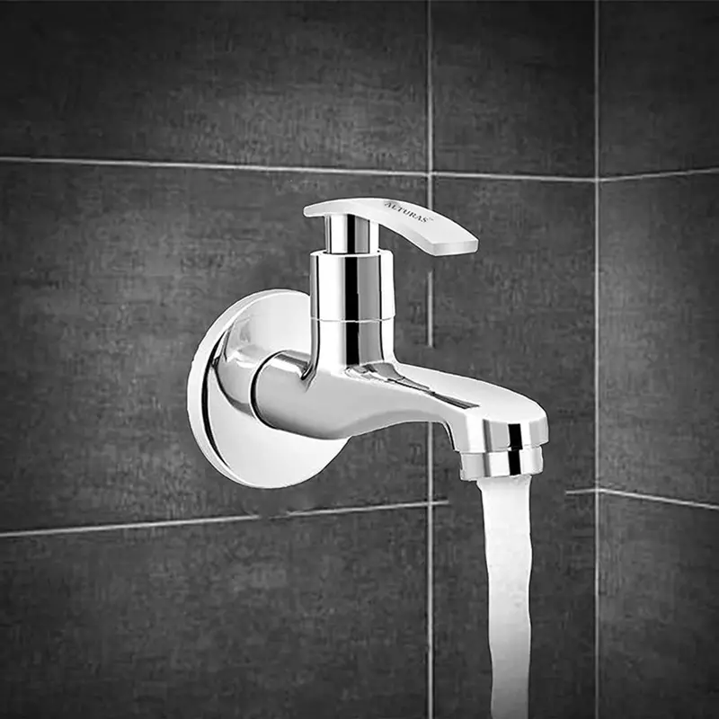 ALTURAS Brass Passion Long Body Tap for Bathroom, Water Tap Chrome Finish (Set of 4)