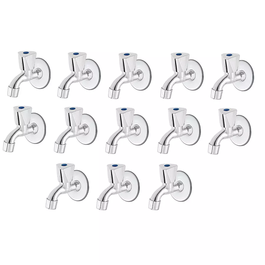 FLO Bib Cock Stainless Steel Chrome Finish Silver, Fst_Acura_BC_13 (Pack of 13)