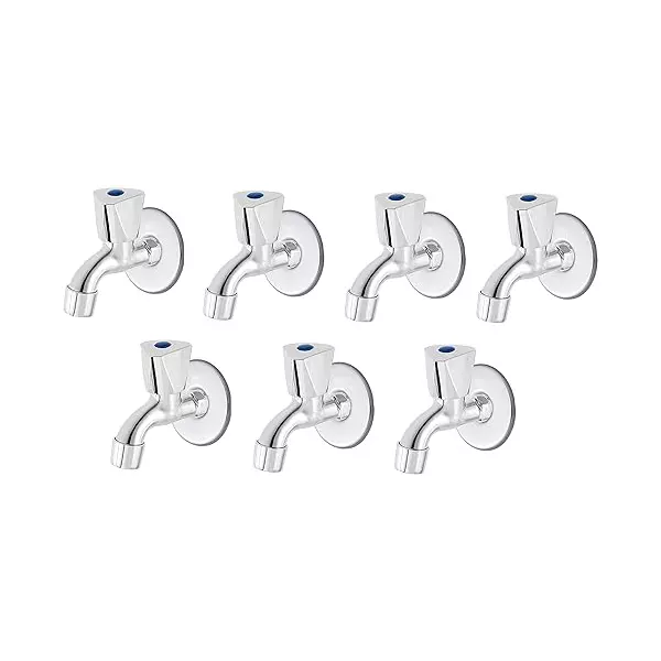 FLO Bib Cock Stainless Steel Chrome Finish Silver, Fst_Acura_BC_7 (Pack of 7)