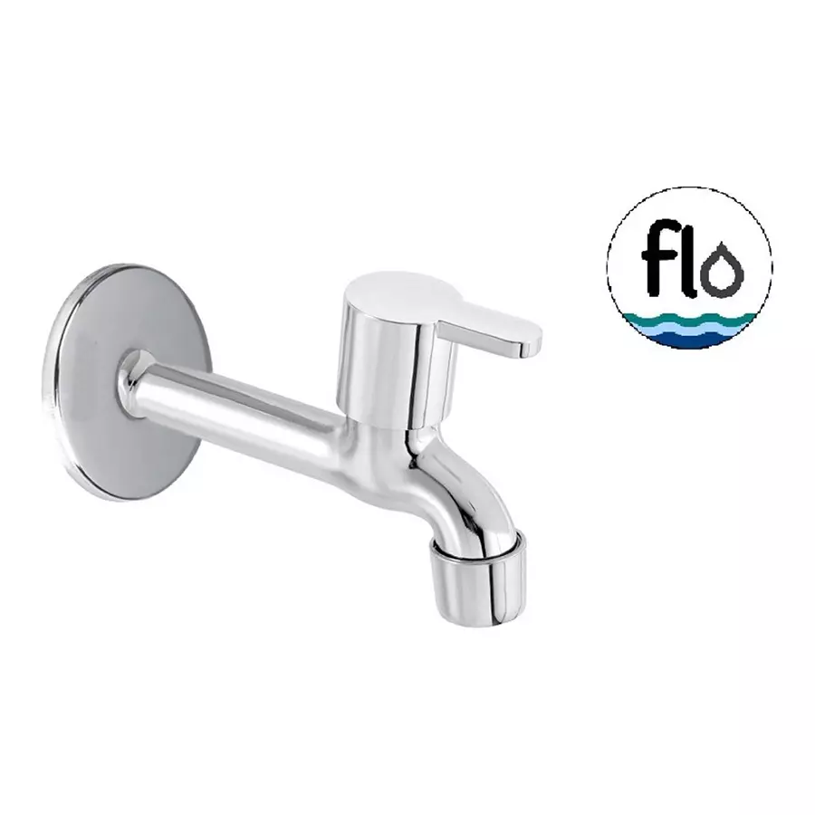 FLO Bib Cock Stainless Steel Chrome Finish Silver, FG884 ( Pack of 2)