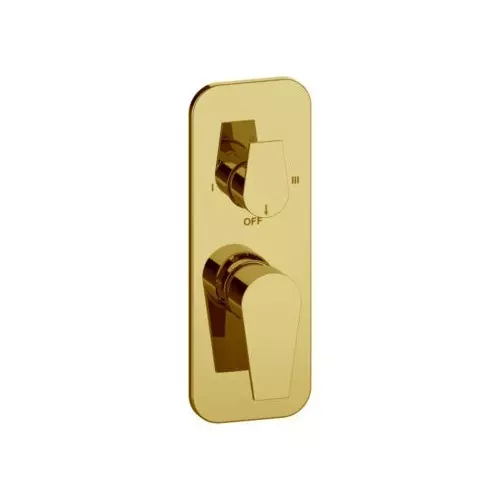 Hindware Exposed Kit 3 Outlet Diverter for Element Series Gold Finish Stainless Steel, F360068PGD