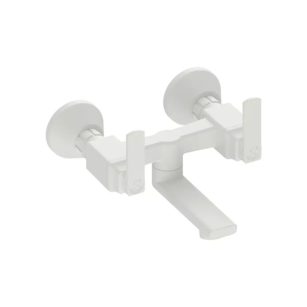 RN PTMT Wall Mixer Non Telephonic Wall Mount White 20 mm Faucet Hole, RNABP01A17