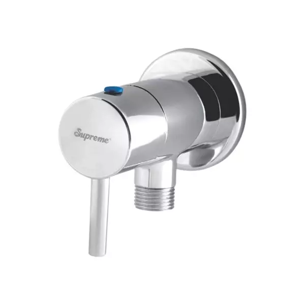 SUPREME Aquatic Chrome Series Angular Tap Quarter Turn Wall Mount, Silver