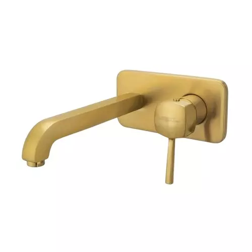 Somany Exposed Part of Concealed Basin Mixer & Handle For SLBM WM French Collection Diamante Series Brushed Gold, 272111370121 + 272151370031