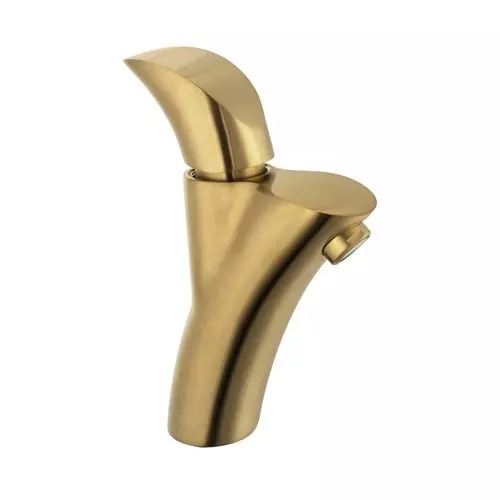 Somany Single Lever Basin Mixer French Collection Liana Series Brushed Gold Deck Mount, 272111390031