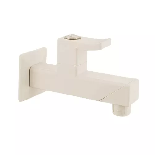 TRIJAL Spark Bib Cock With Flange Ivory 15 mm Thread & 20 mm Spindle, SPK-100 (Pack of 24)