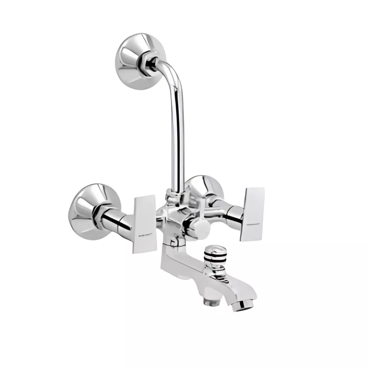 Somany Wall Mixer 3 in 1 with Provision for Telephonic Shower, Overhead Shower and 115 mm Long Bend Pipe Signature Collection Olive Series, 272200330031