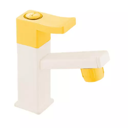 TRIJAL Spark Plus Pillar Cock White, Gold 15 mm Thread & 20 mm Spindle, SRP-103 (Pack of 24)