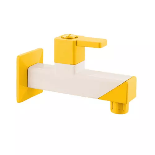 TRIJAL Oscar Plus Long Body With Flange White, Gold 15 mm Thread & 20 mm Spindle, OSP-101 (Pack of 24)