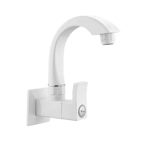 TRIJAL Spark Sink Cock With Flange White 15 mm Thread & 20 mm Spindle, SPK-109 (Pack of 24)