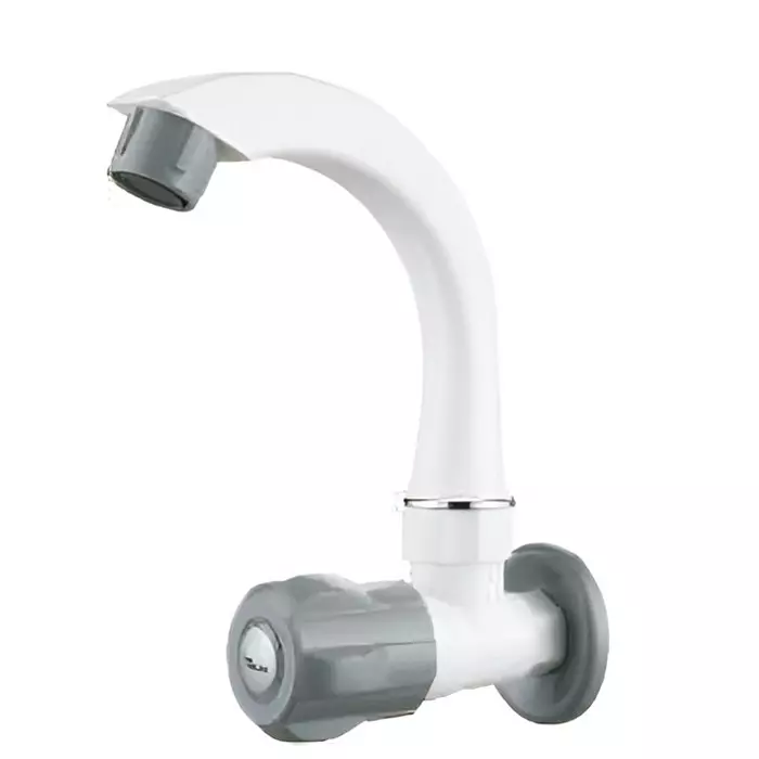 TRIJAL Koi Plus Sink Cock with Flange White, Grey, KOP-109 (Pack of 24)