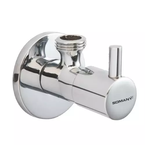 Somany Angle Valve Signature Collection Smart Series Chrome Finish Metal Body, 272210430041