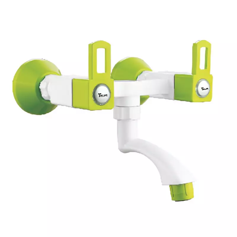 TRIJAL Star Plus Wall Mixer (Non - Telephoric) White, Green, STP-115