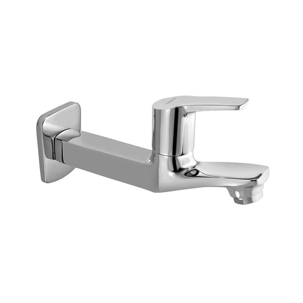 Essco by Jaquar Long Body Bib Cock Chrome Finish with Wall Flange, STE-107107
