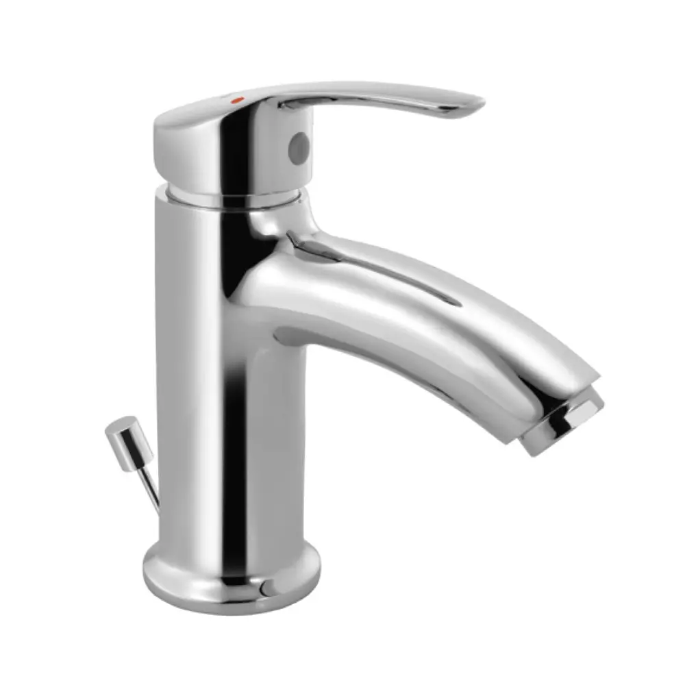 Essco by Jaquar Single Lever Basin Mixer with Popup Waste with 450 mm Long Braided Hose, COS-103051B