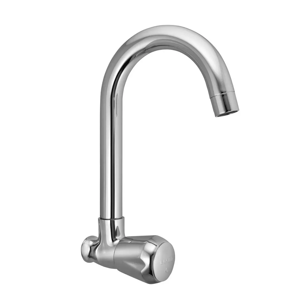 Essco by Jaquar Sink Cock Wall Mount Chrome Finish with Swinging Pipe Spout, MQT-522S