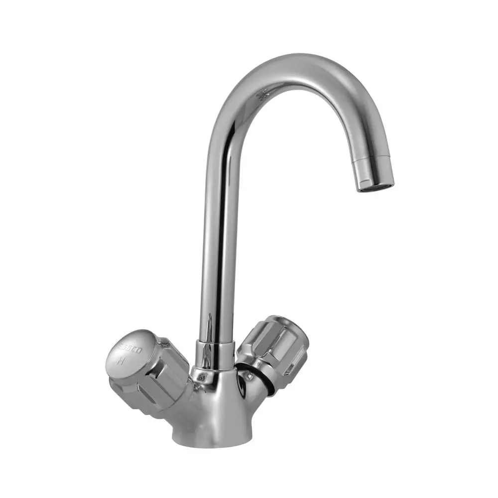 Essco by Jaquar Delux Sink Mixer Table Mount Chrome Finish with Swinging Casted Spout, DLX-527S