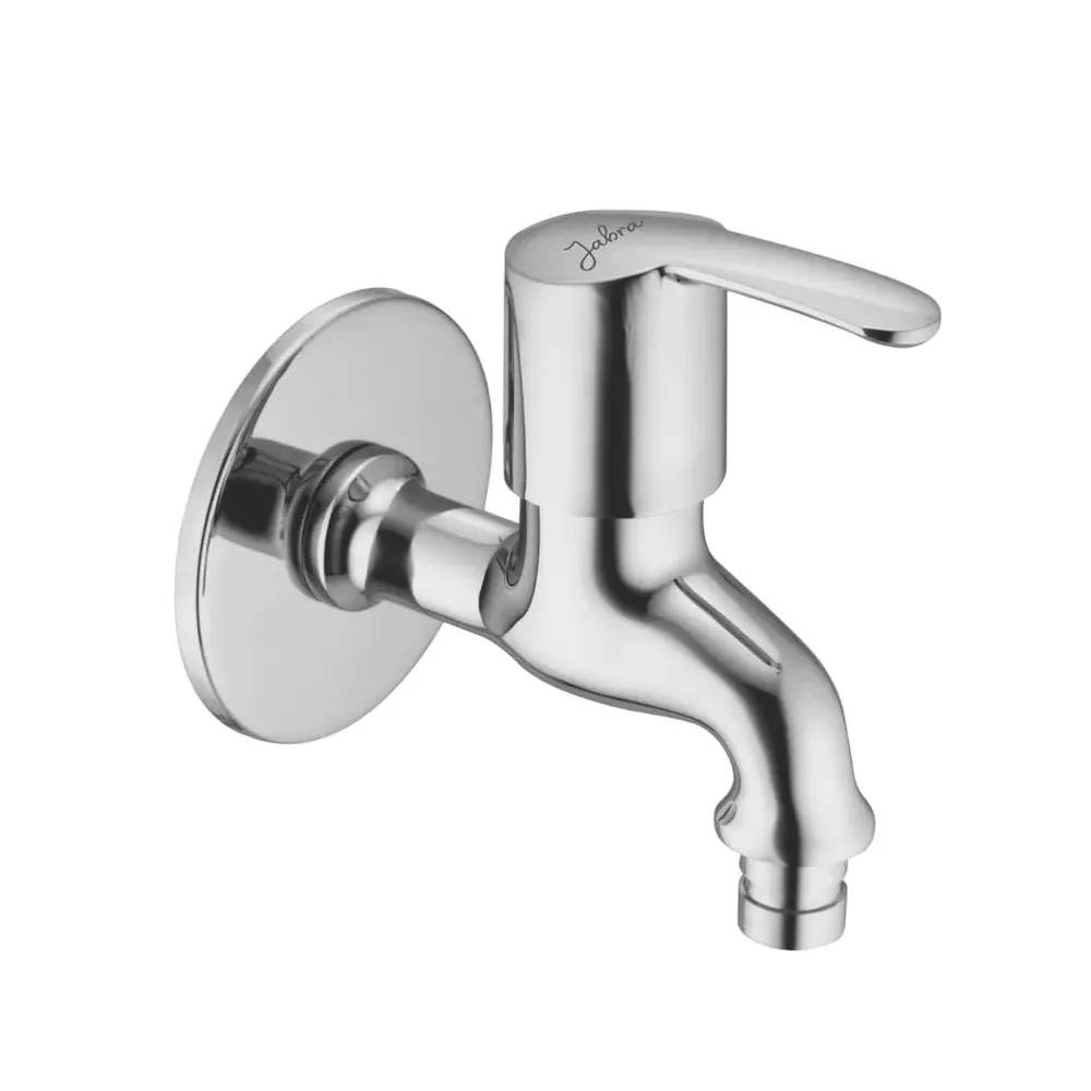 Jabra Washing Bib Cock Aqua Series Brass Chrome Finish Wall Mount Silver