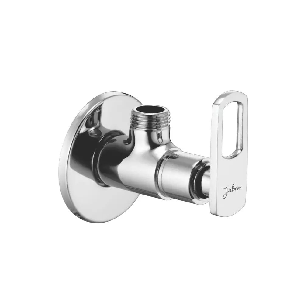 Jabra Angle Cock (L) Apolo Series Brass Chrome Finish Wall Mount Silver