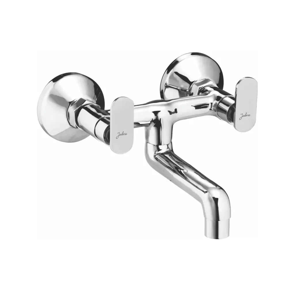 Jabra Non-Telephonic Mixer Leaf Series Brass Chrome Finish Wall Mount Silver
