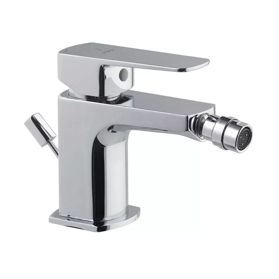 Jaquar 1-Hole Bidet Mixer with Popup Waste System Kubix Prime Series Chrome Finish, KUP-35213BPM