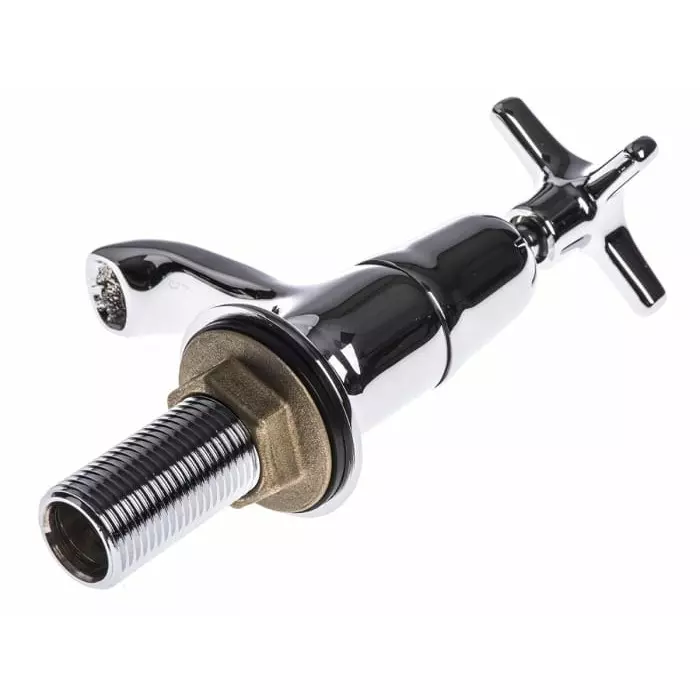 Pegler Yorkshire Chrome Plated Brass Twist Handle Cold Basin Tap 1/2in, 301017