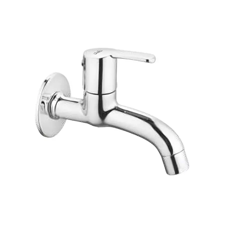 PLATO NEW AVOKA Series Bib Cock Long Body Wall Mount Silver, AMC 003