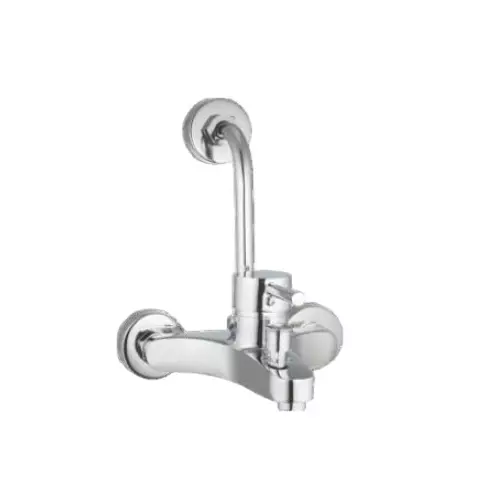 CASLLA Single Lever Wall Mixer Curl Series Brass Chrome Finish Silver, CRL-CHR-832324