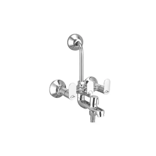 CASLLA Wall Mixer 3 In 1 With Provision Candy Series Brass Chrome Finish Silver, CNY-CHR-712315