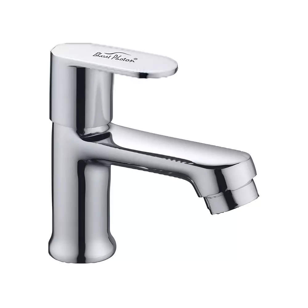 Bharat Photon Manual Tap Deck Mount Chrome Finish Silver Color Metal Body for Bathroom & Kitchen, BP-PTM-02